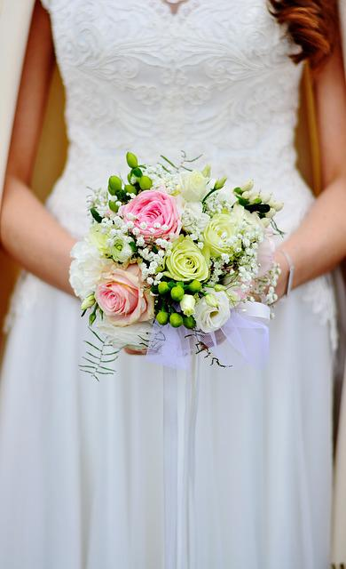 bridal bouquet, bunch of flowers, wedding